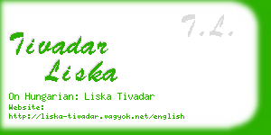 tivadar liska business card